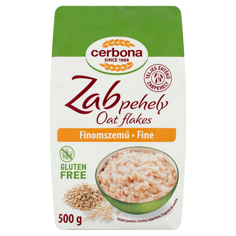 Cerbona gluténmentes finomszemű zabpehely 500 g