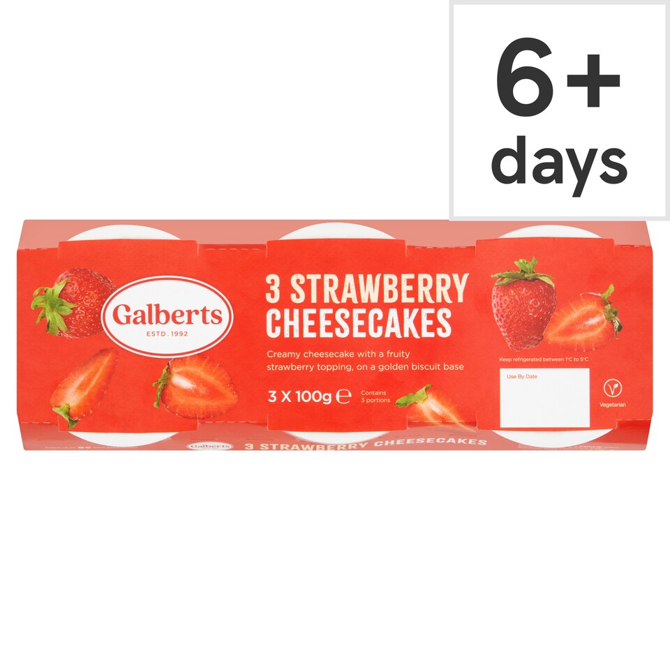Galberts 3Pk Strawberry Cheesecake 3x100G