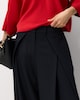 image 3 of F&F Wrap Front Pinstripe Wide Leg Trousers in Navy
