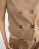 image 3 of F&F Double Breasted V Neck Waistcoat in Brown