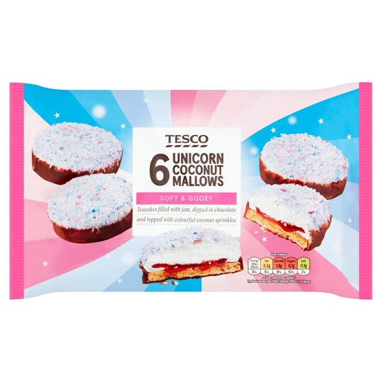 Tesco 6 Unicorn Mallows 131G Tesco Groceries
