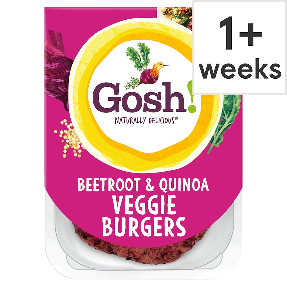 GOSH BEETROOT & QUINOA VEGGIE BURGERS 220G