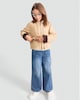 image 2 of F&F Girls Pure Cotton Corduroy Collar Jacket in Brown