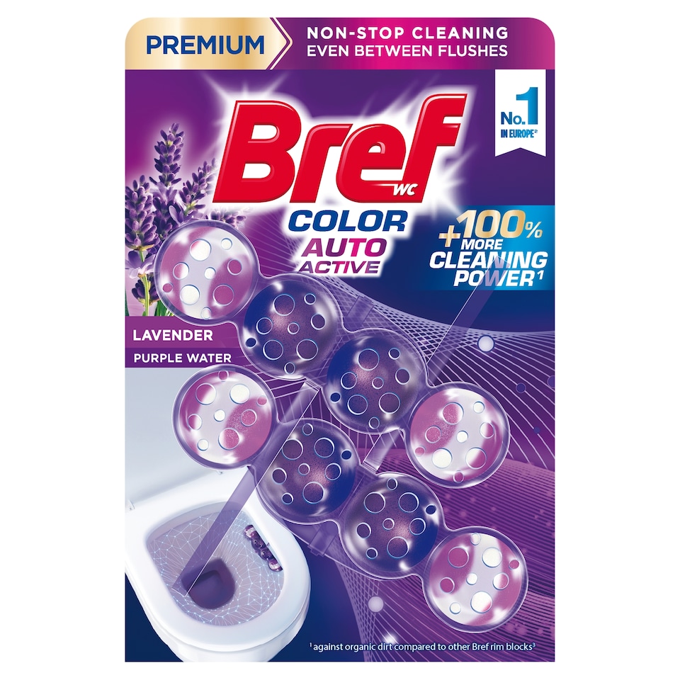 Bref Color Auto Active Lavender WC-frissítő 2 x 50 g  1. kép