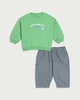 image 1 of F&F Baby 2-Piece NYC Sweatshirt and Trousers Set in Green