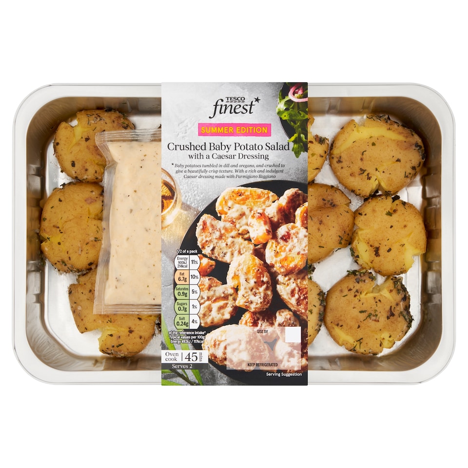 Tesco Finest Crushed Baby Potato Salad with Caesar Dressing 450g