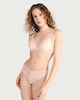 image 3 of F&F Floral Lace Mesh Thong in Pink