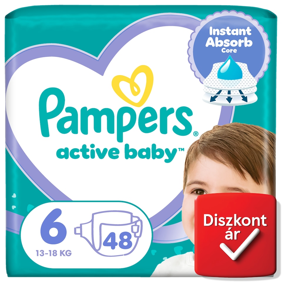 image 1 of Pampers Active Baby Size 6, 48 Nappies, 13kg-18kg