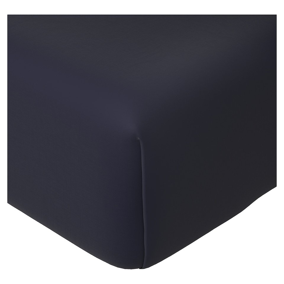 F&F Home 400 Thread Count Navy Egyptian Cotton Fitted Sheet Super King