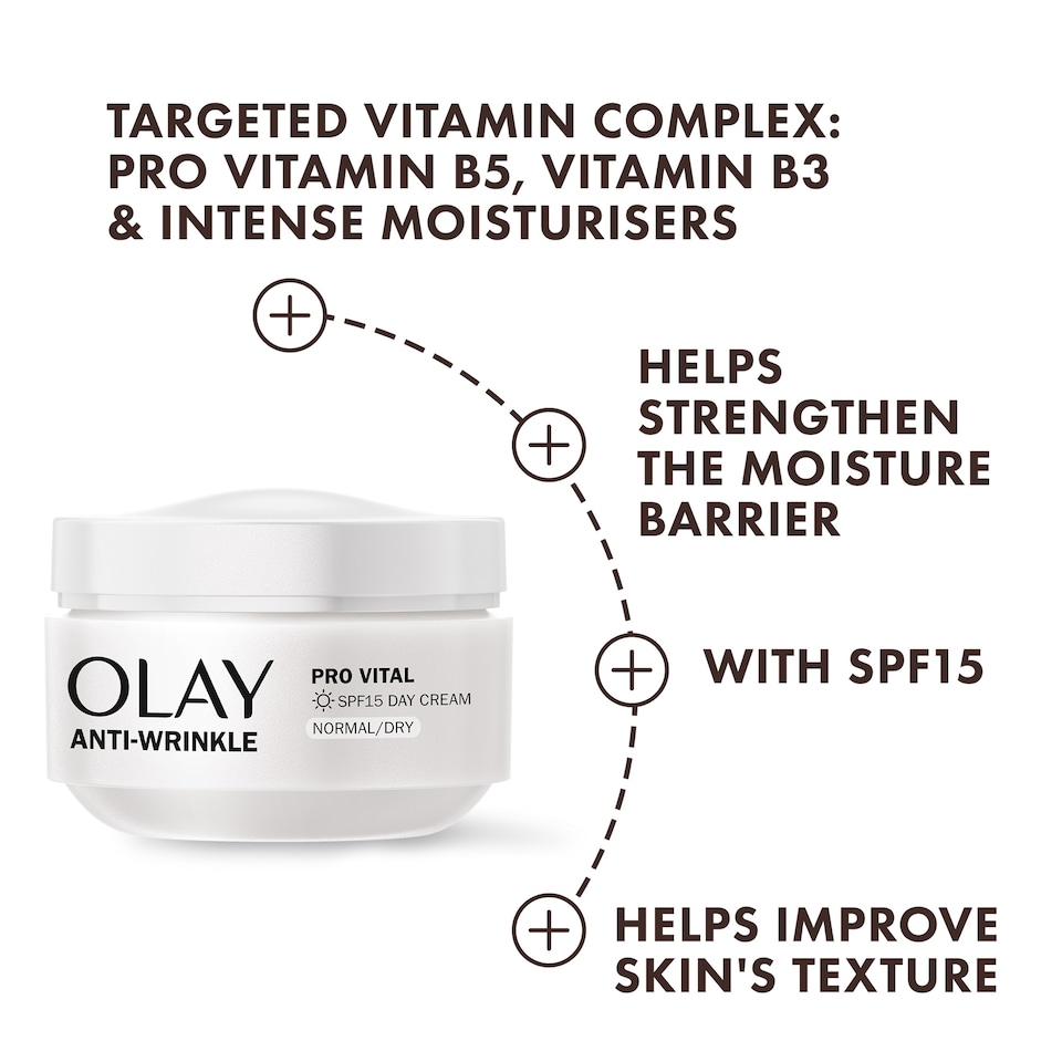 image 1 of Olay Anti Wrinkle Mature Skin Day Cream Moisturiser Spf 15 50Ml