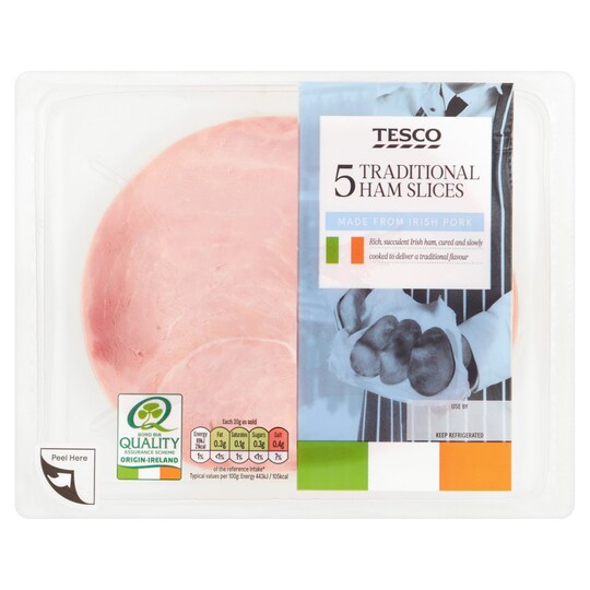 Tesco Deli Style Traditional Ham 100G Tesco Groceries
