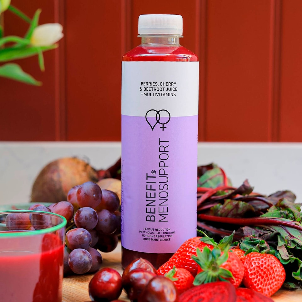 image 1 of BENEFIT MENOPAUSE BERRIES, CHERRY & BEETROOT JUICE + MULTIVITAMINS 750ML.