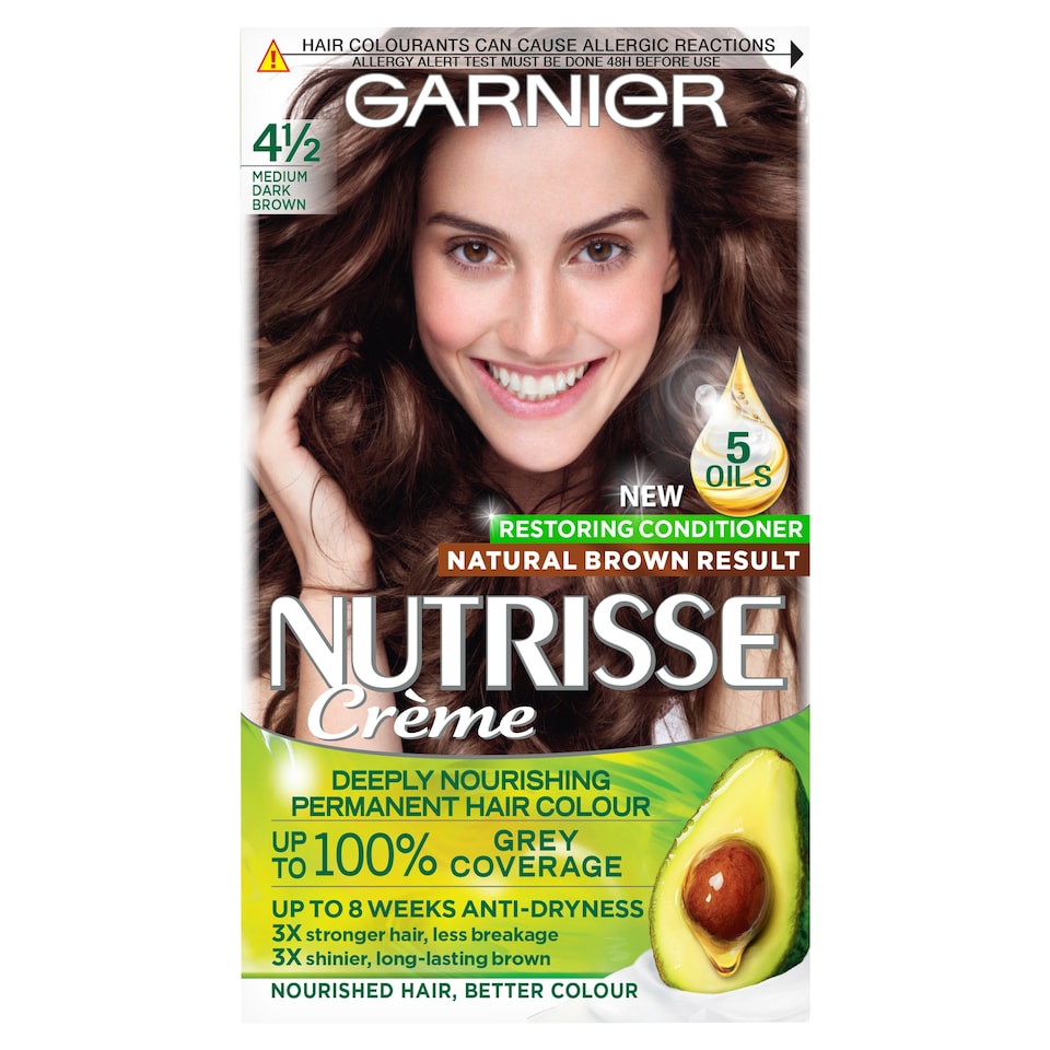 image 1 of Garnier Nutrisse 4 1/2 Medium Dark Brown Permanent Hair Dye