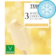 Tesco White Chocolate Ice Creams 3X110ml