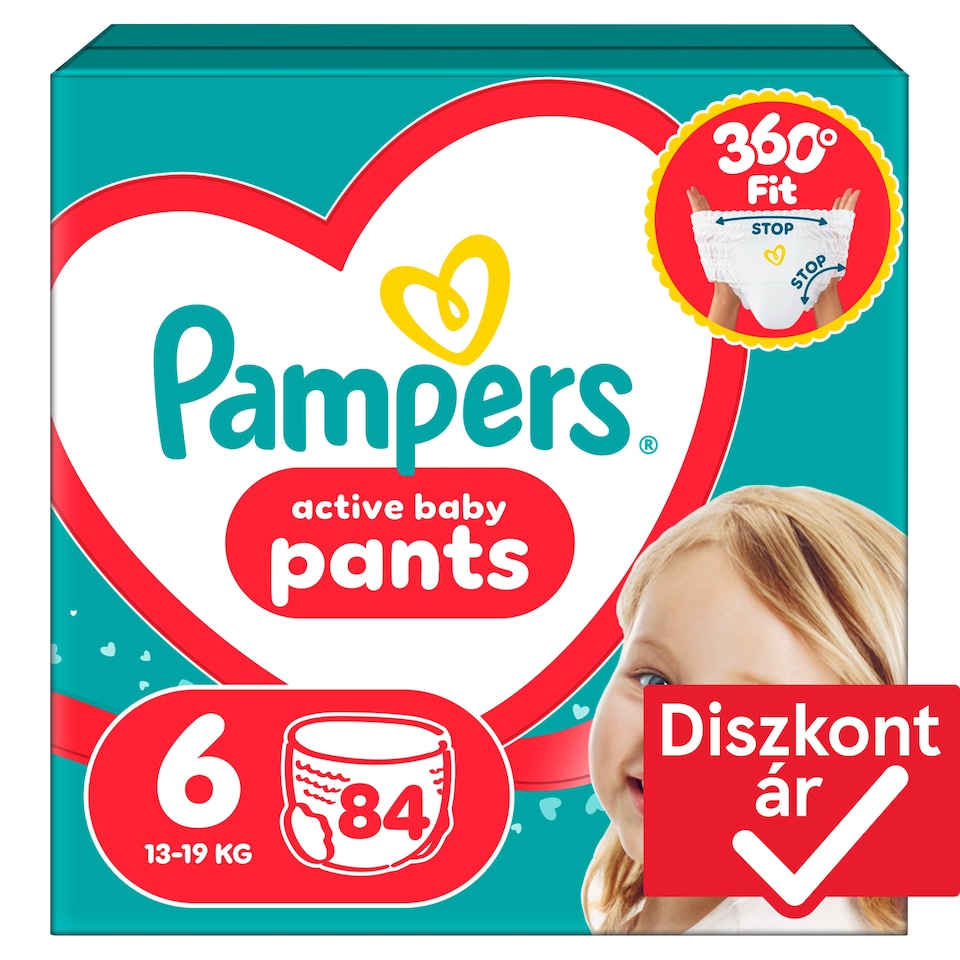 image 1 of Pampers Active Baby Pants Size 6, 84 Nappies, 13kg-19kg
