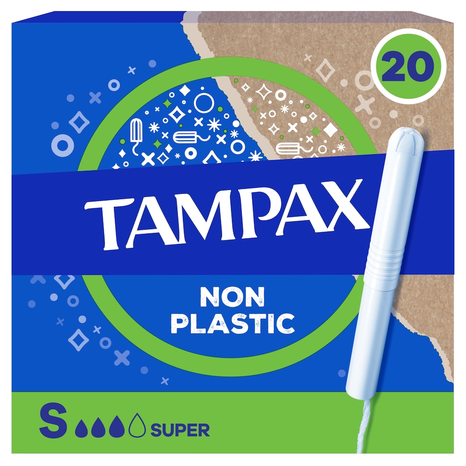 image 1 of Tampax Super Tampons With Applicator 20 Pack