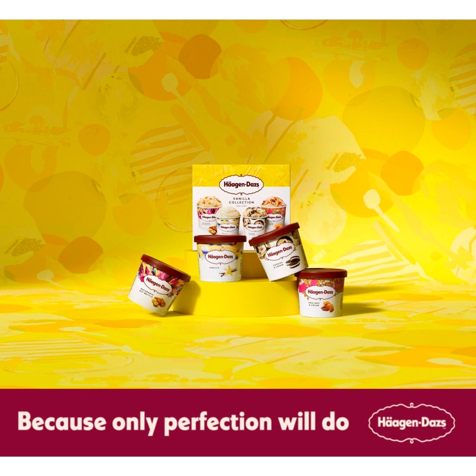 image 1 of Haagen-Dazs Vanilla Ice Cream Collection Mini Cups 4X95ml
