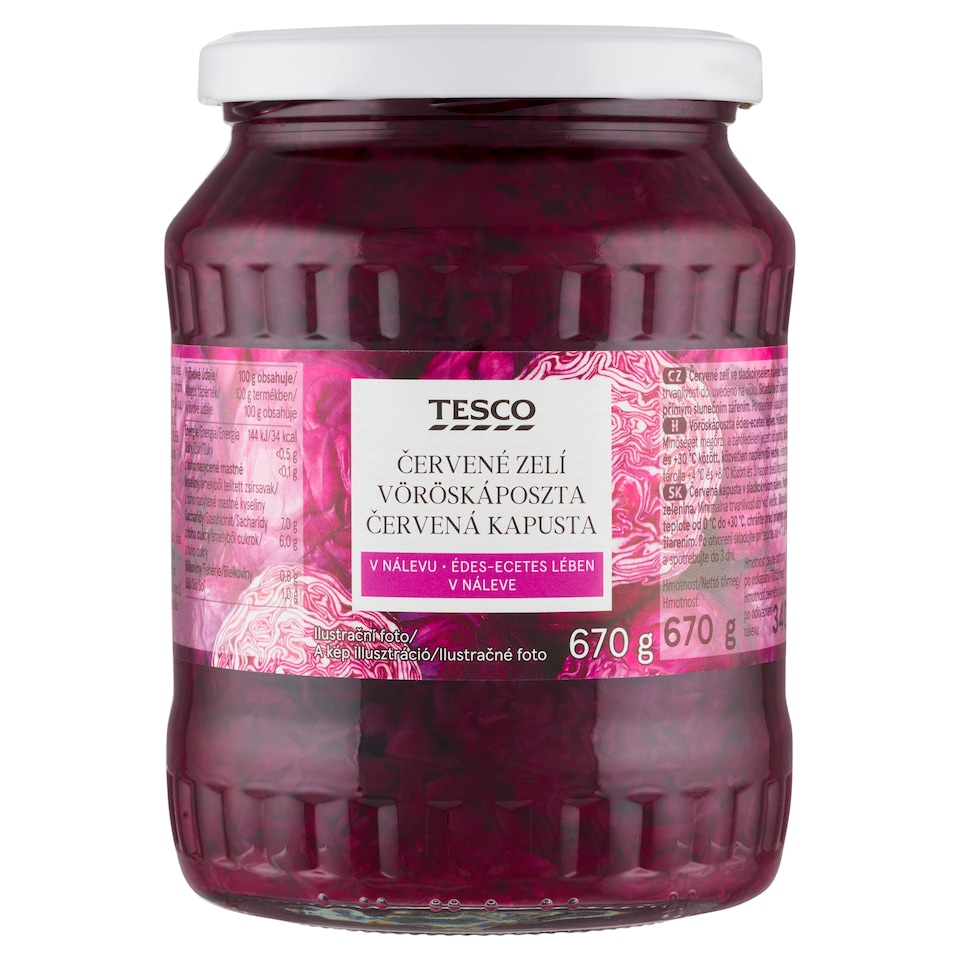 Tesco Červená kapusta v náleve 670 g