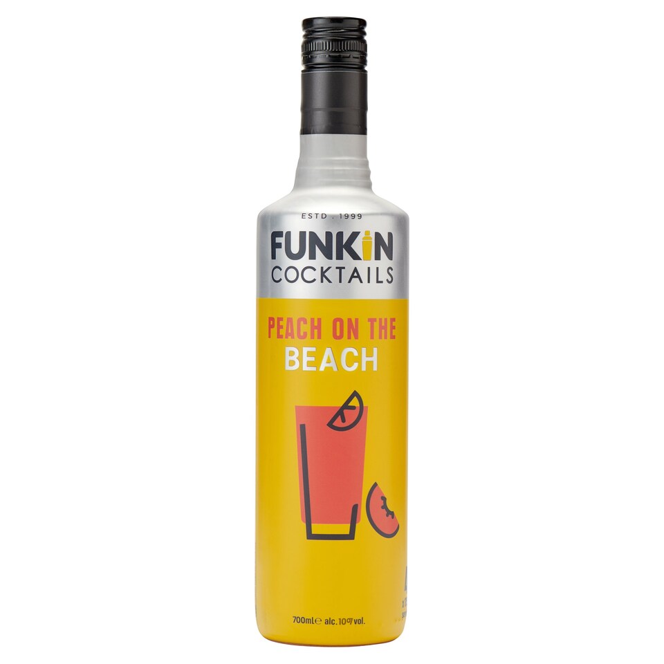 Funkin Cocktails Peach On The Beach 700Ml Tesco Groceries