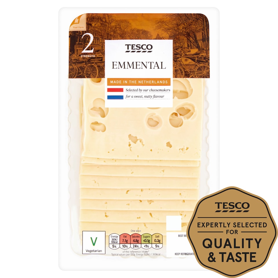 Tesco Emmental Slices 250G Tesco Groceries