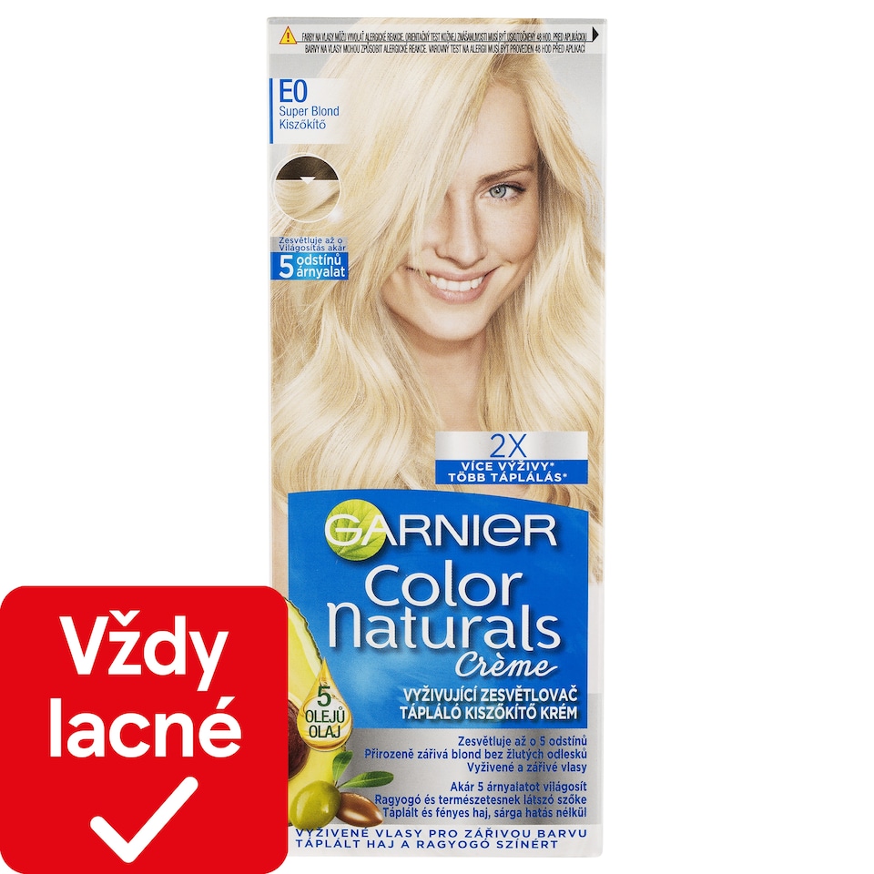 Garnier Color Naturals permanentná farba na vlasy E0 Super blond, 60 +40 +12 ml
