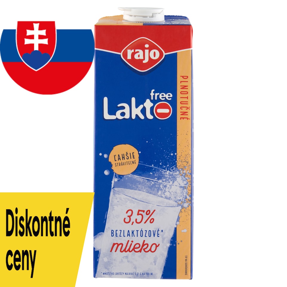 obrázok 1 z Rajo Lakto Free Mlieko plnotučné 3,5% 1 l