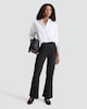 image 1 of F&F Flared Trousers with Cotton in Grey