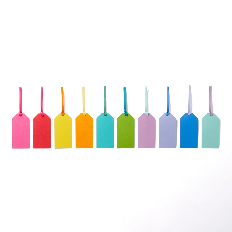 image 1 of Paperchase Rainbow 10 Pack Gift Tags
