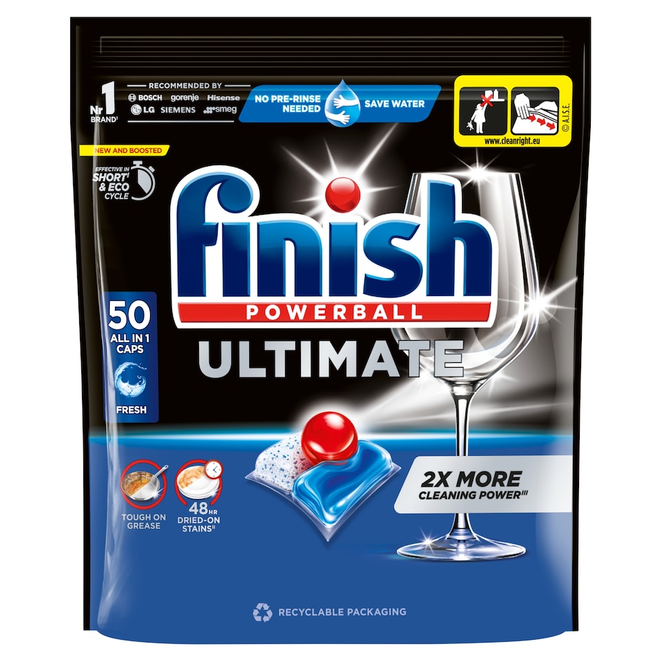 Obrázek 1 pro produkt Finish Ultimate kapsle do myčky nádobí - Fresh 50 ks