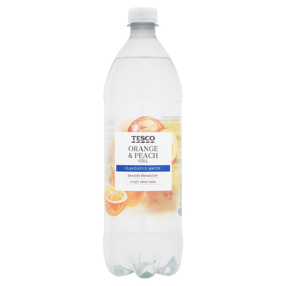 Tesco Orange & Peach Still Flavoured Water 1 Litre