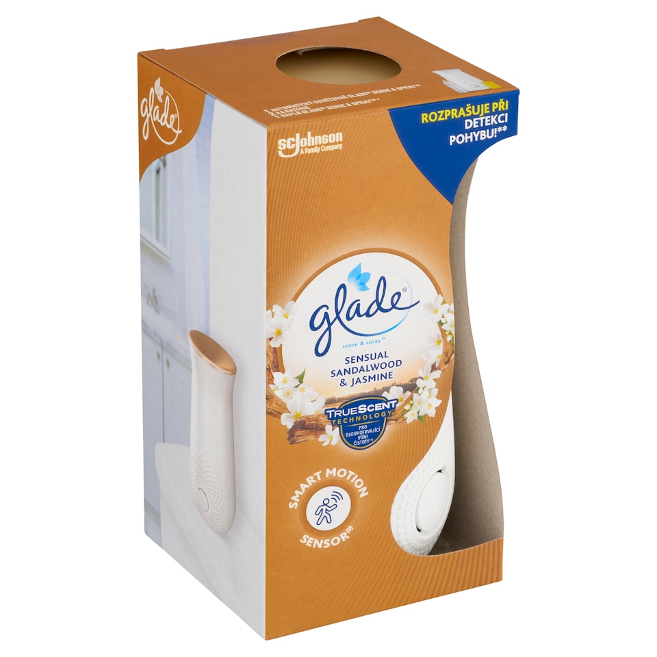 obrázok 1 z Glade Sense & Spray Sensual Sandalwood & Jasmine automatický osviežovač vzduchu so senzorom 18 ml