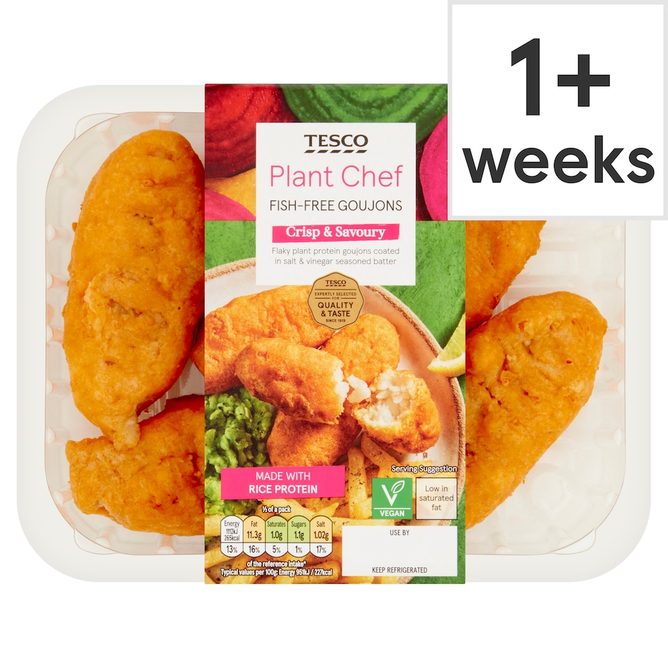 Tesco Plant Chef Fish-Free Goujons 250G