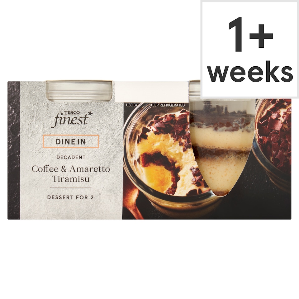 Tesco Finest Coffee & Amaretto Tiramisu 2x85g