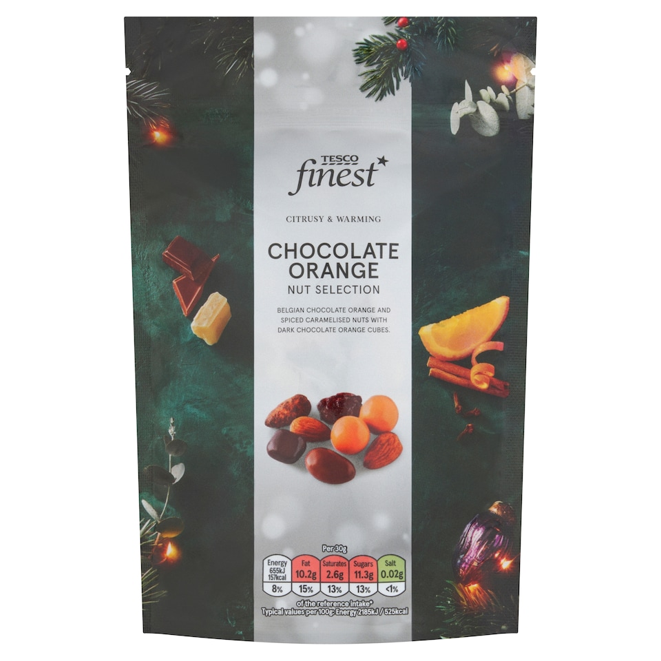 Tesco Finest Belgian Chocolate Orange Nut Selection 150g