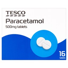 Tesco Paracetamol 500mg Tablets 16s
