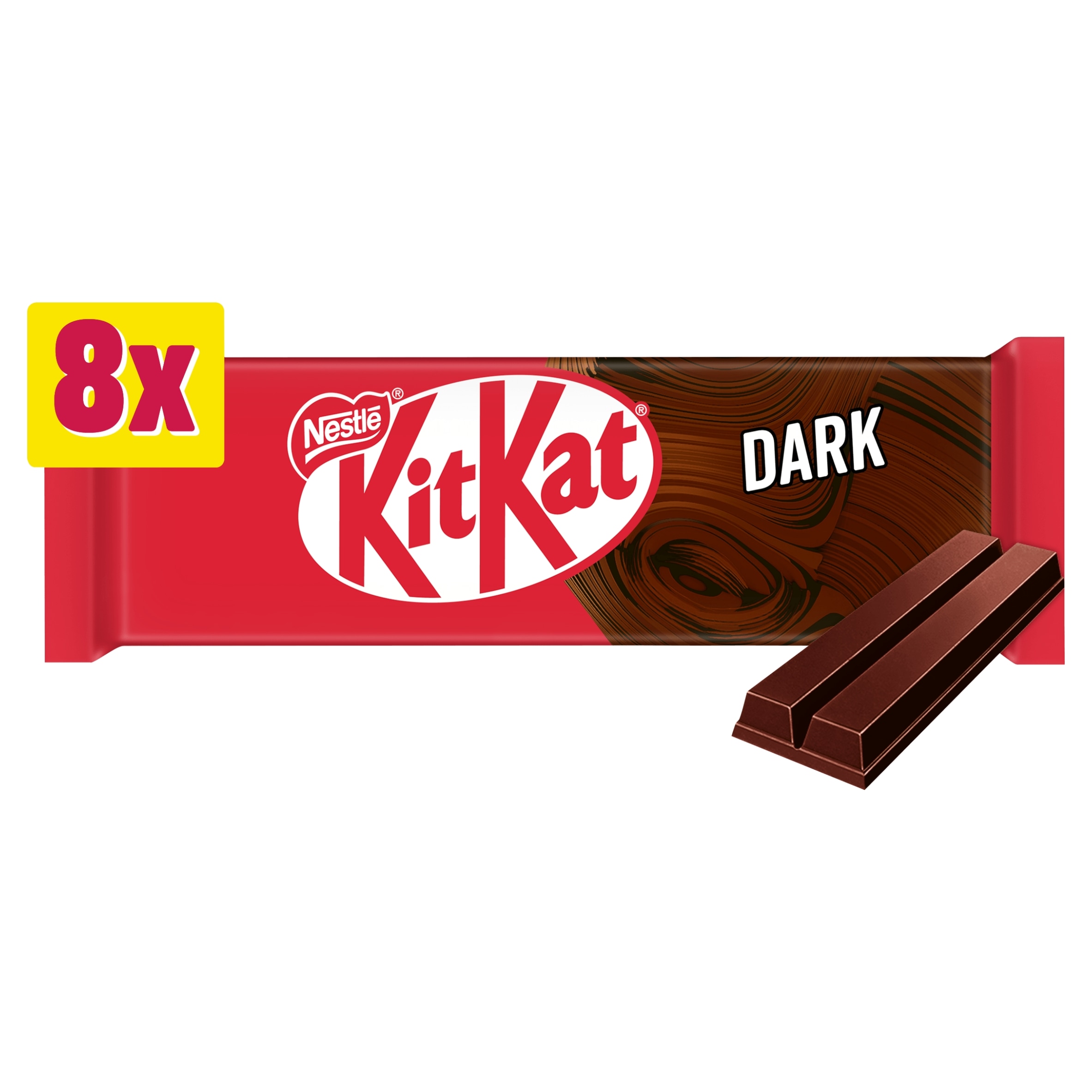 KitKat 2 Finger Dark Chocolate Biscuit Bar 8 Pack Multipack 165.6g