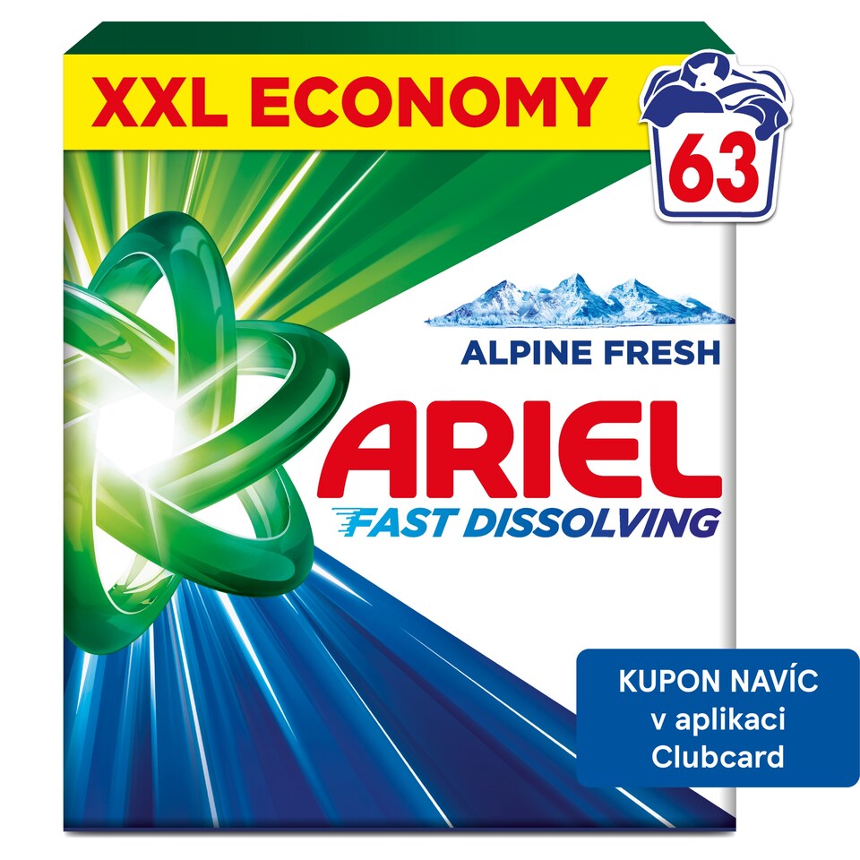 image 1 of Ariel Washing Powder 3.465kg, 63 Washes, Alpine Fresh