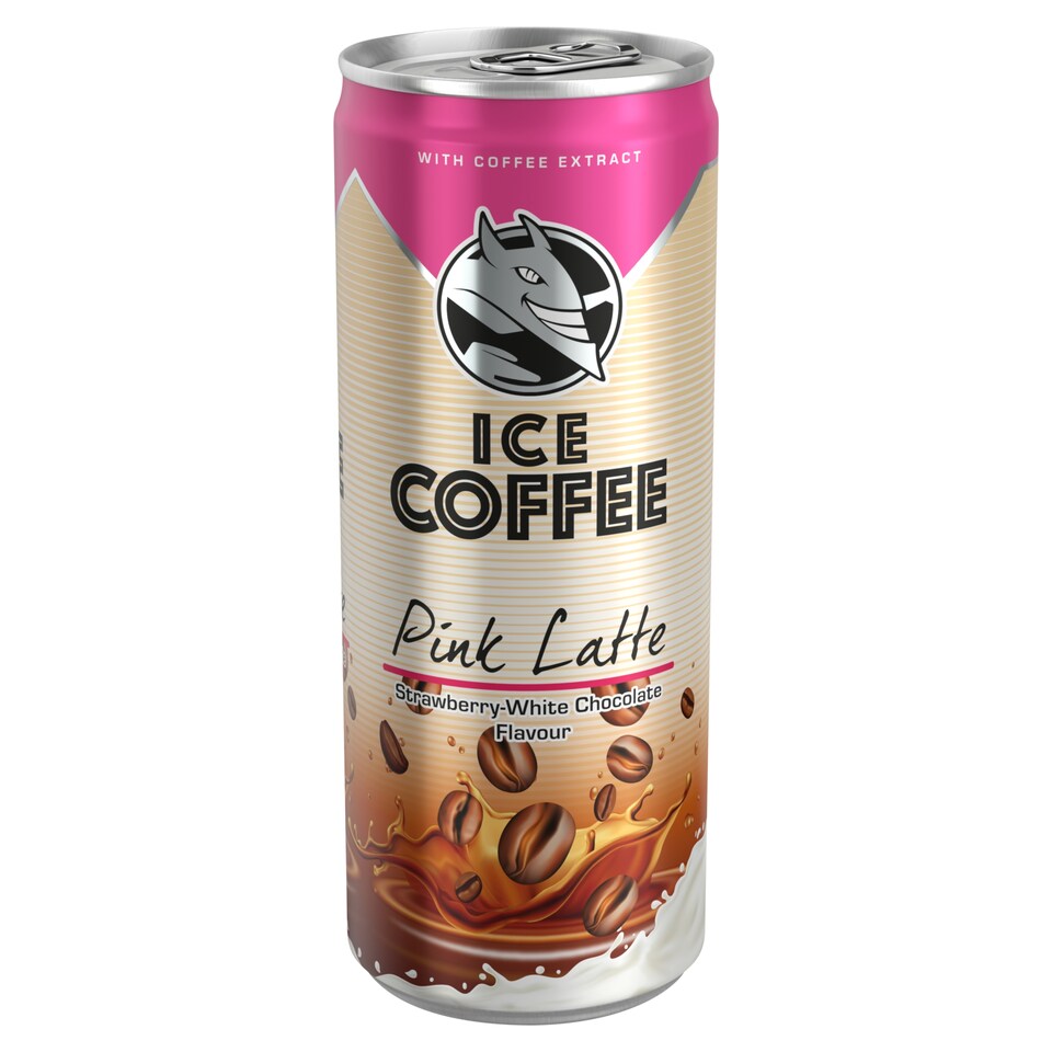 image 1 of Ice Coffee Pink Latte Strawberry-White Chocolate Flavoured UHT with Milk and Coffee Extract 250 ml