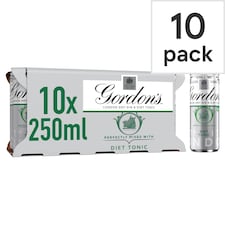 Gordon's Dry Gin & Slimline Tonic Premixed Can 5% Vol 10x250ml