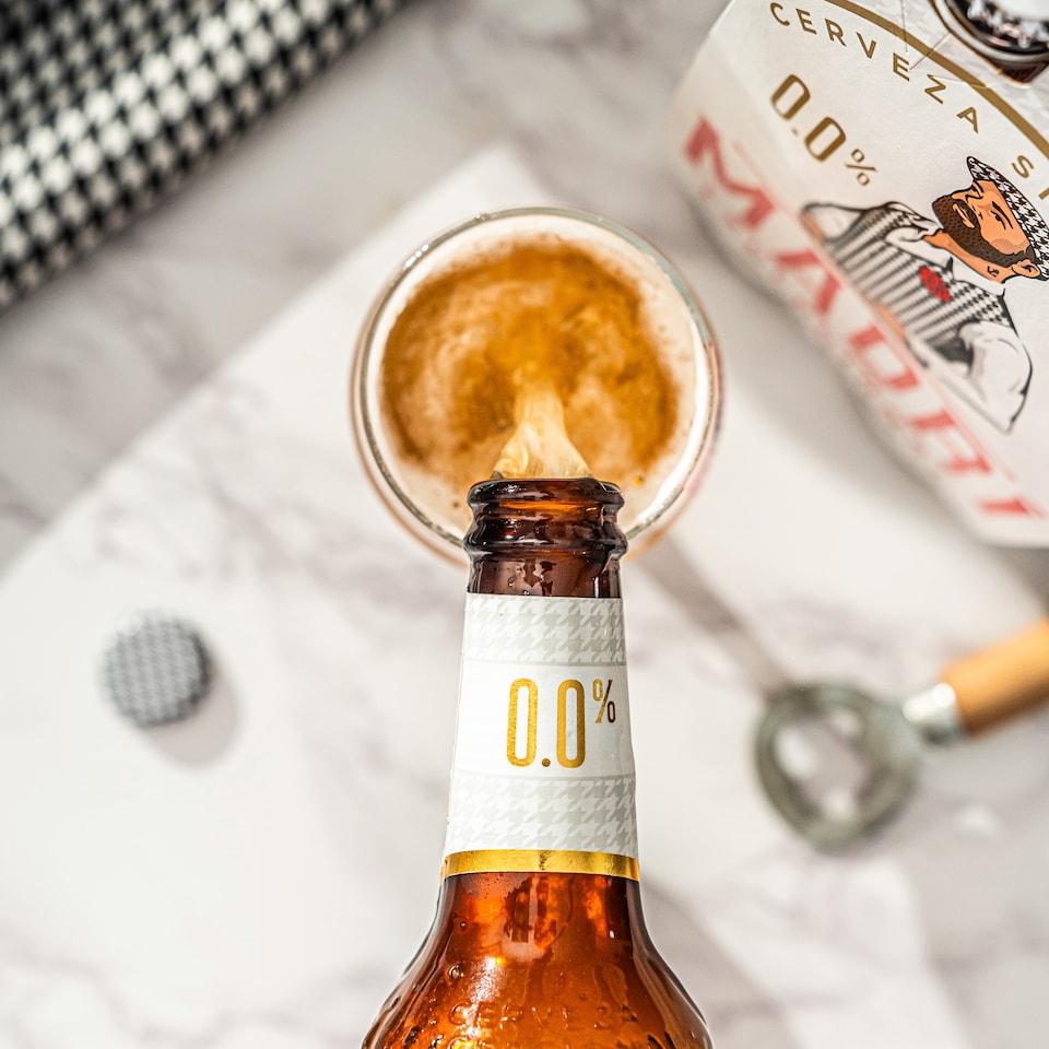 image 1 of Madri Excepcional 0.0% Premium Lager Beer Bottle 4x330ml