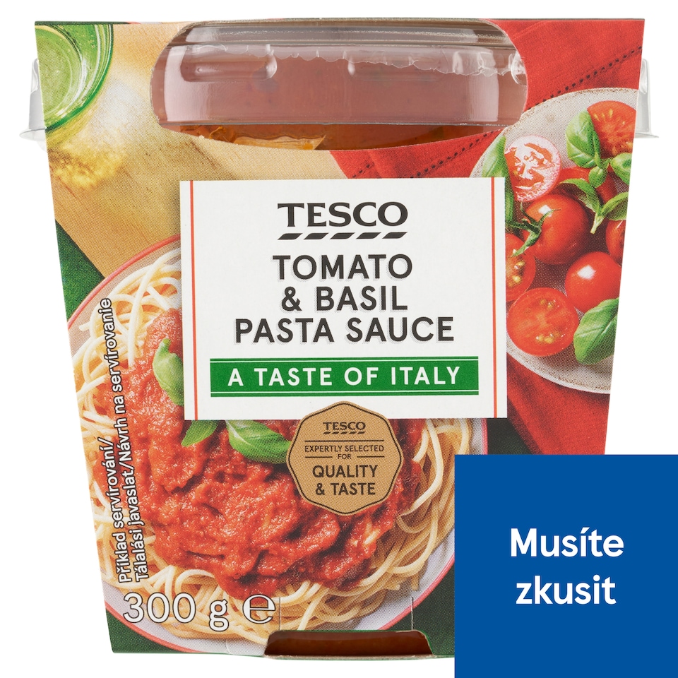 Tesco Omáčka z rajčat a bazalky 300g