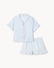 image 5 of F&F 2-Piece Striped Short Pyjama Set in Multi Blue