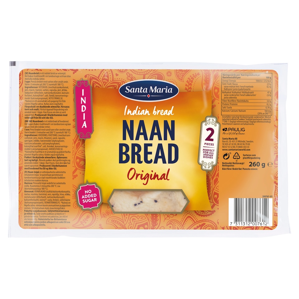 Santa Maria Naan Special Bread 2 pcs 260g