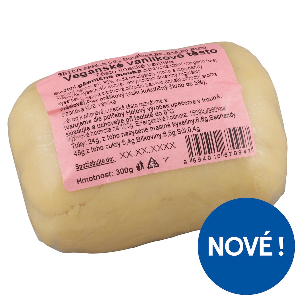 Šetra Veganské vanilkové těsto 300g