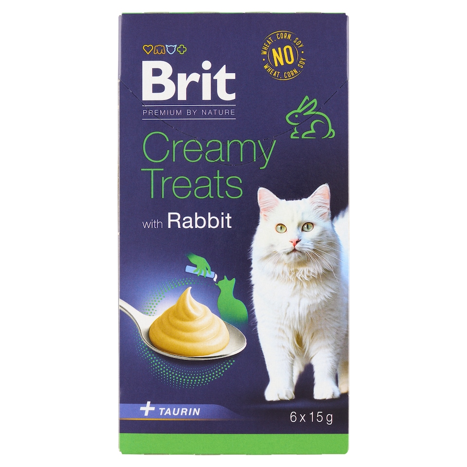 image 1 of Brit Premium by Nature Cat Creamy Treats with Rabbit 6 x 15g (90g)