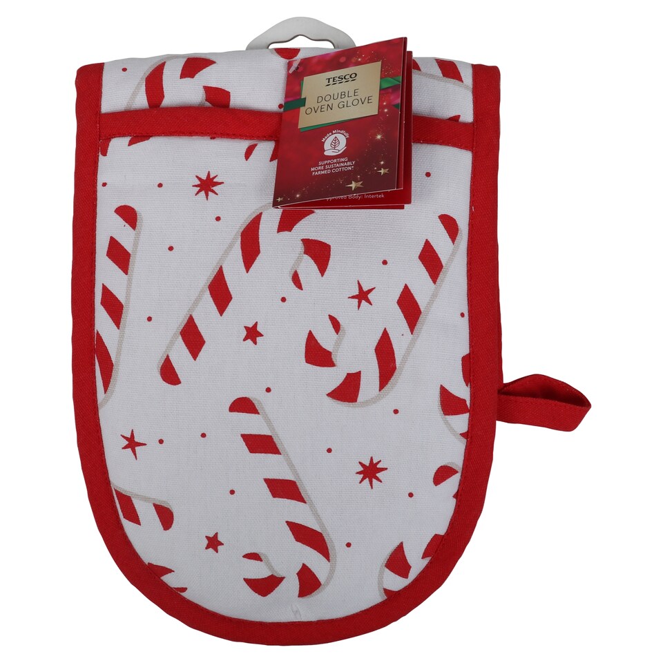 Tesco Candy Cane Oven Glove