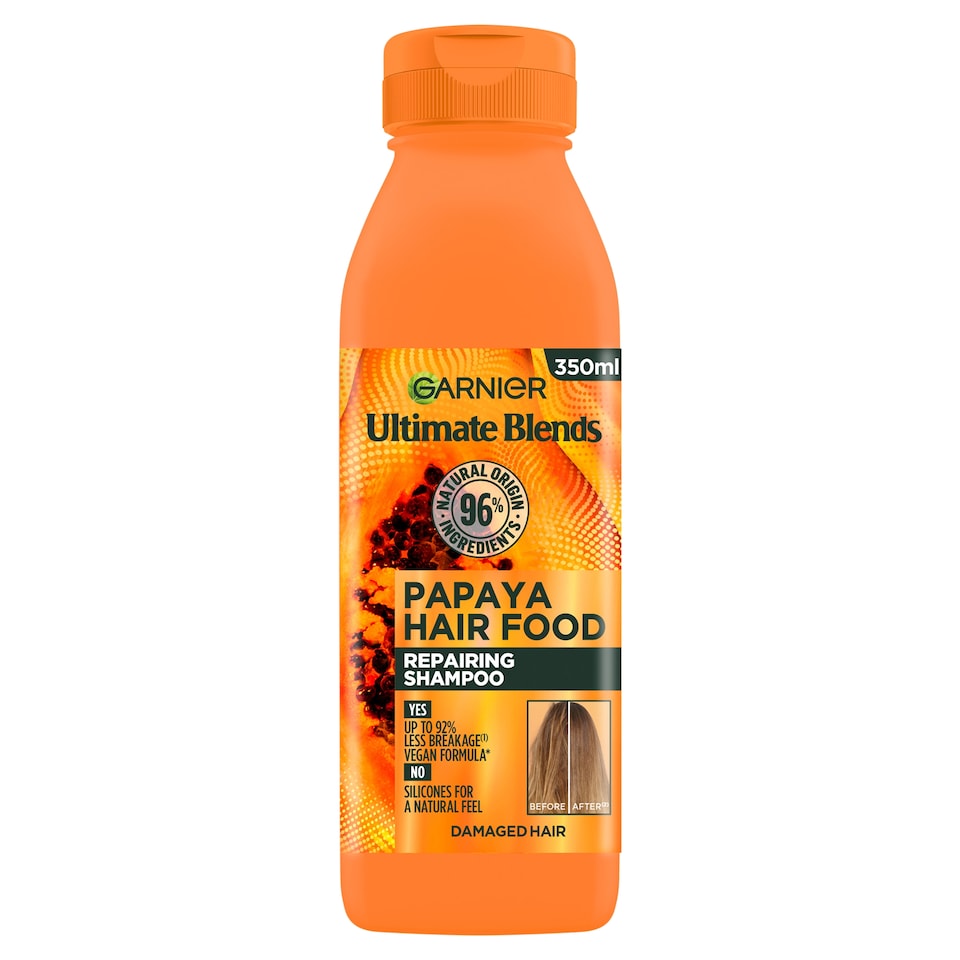 image 1 of Garnier Ultimate Blends Hair Food Papaya Shampoo 350ml