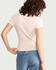 image 3 of F&F Polyamide Square Neck Short Sleeved Top in Pink