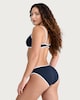 image 3 of F&F Textured Contrast Trim Co-ord Bikini Bottoms in Navy