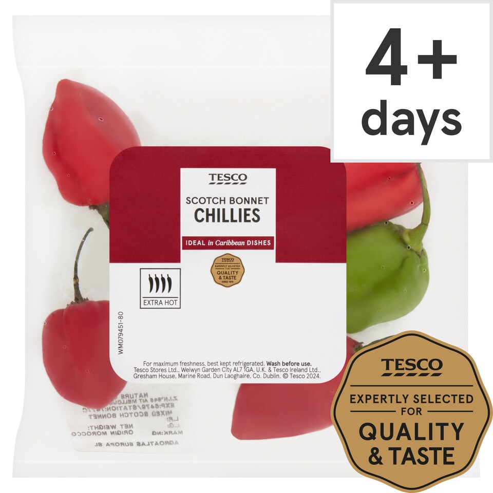 image 1 of Tesco Scotch Bonnet Chillies 50G